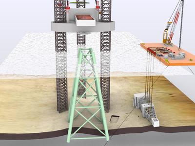 Engineering modeling for offshore salvage and heavy lift applications.